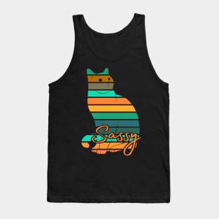 Tropical Colors Cat Art Tank Top